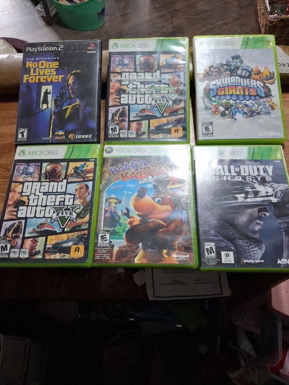 Lot Of 6 Empty Video Game Cases